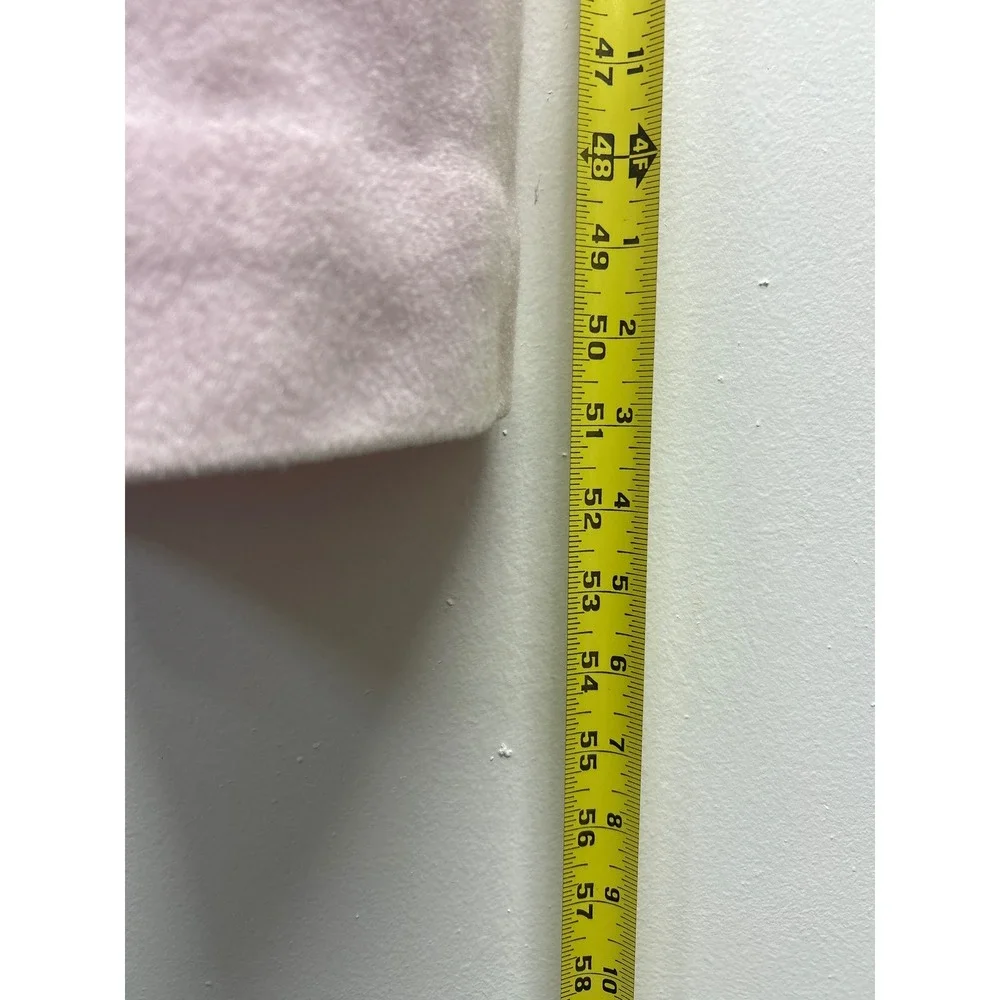 Vintage Vandemere Robe Women L Pink Fleece Zip Front Grandmacore Housecoat